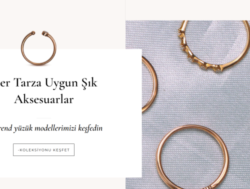 aksesuar web sitesi yüzük modelleri koleksiyon banner tasarımı